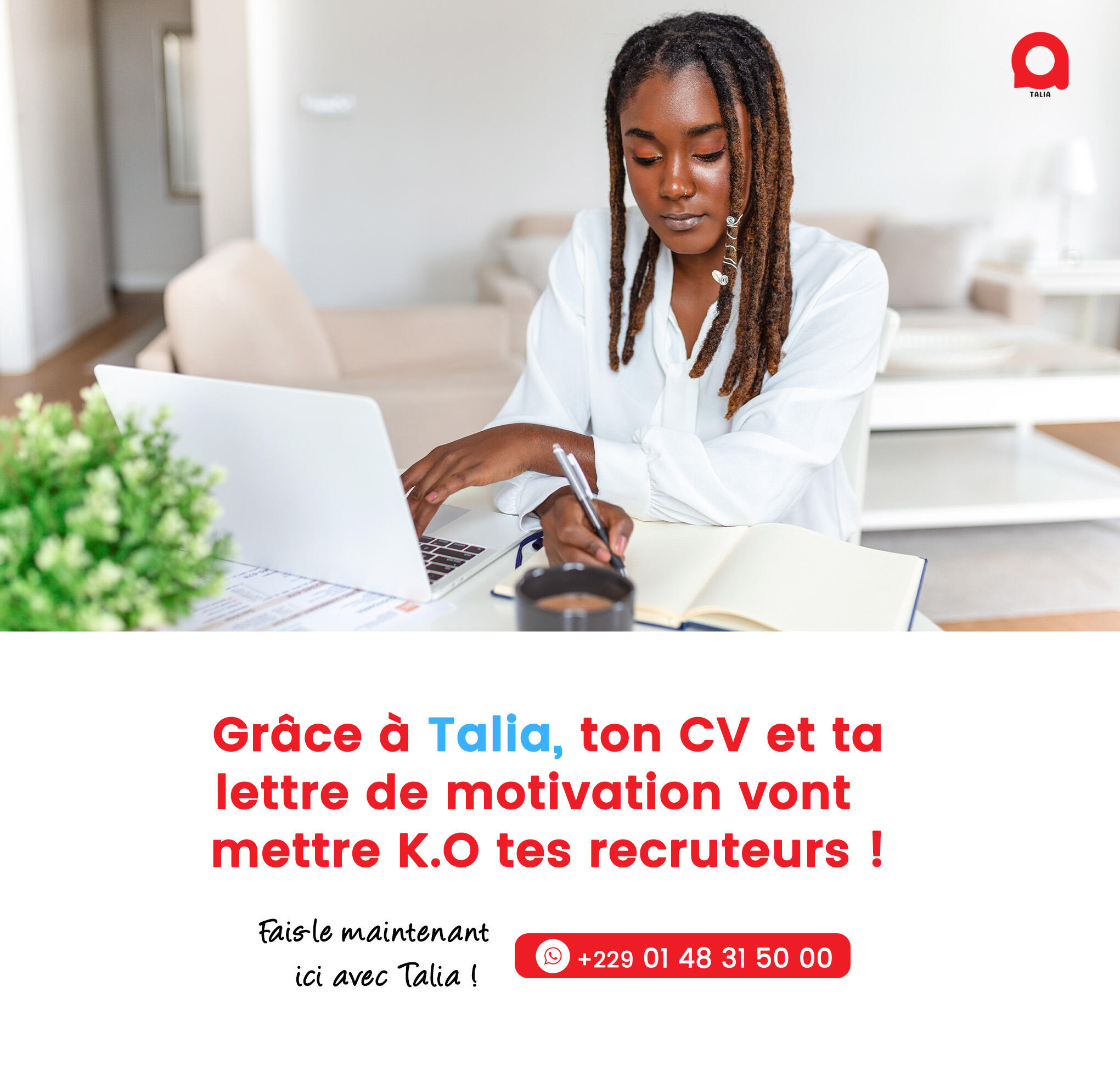 Talia, la solution chatbot pour t'insérer et entreprendre. Talia, la solution chatbot pour t'insérer et entreprendre.